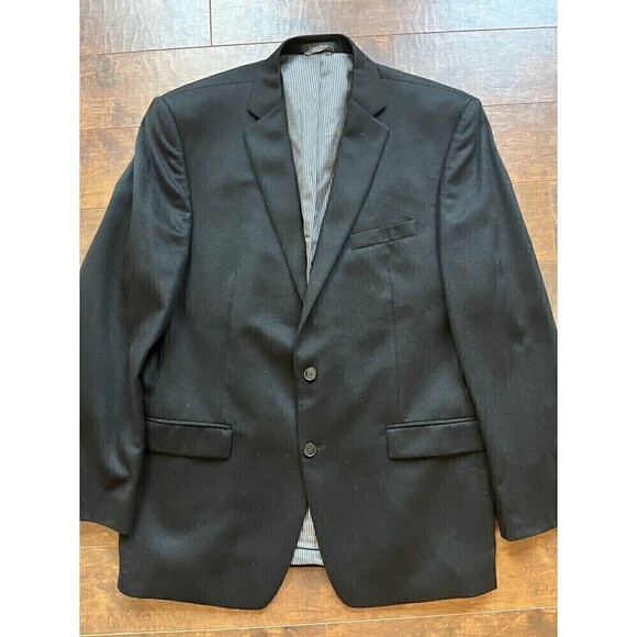 Calvin Klein Other - Calvin Klein Mens 100% Cashmere Black Suit Sport Coat Size 46Long